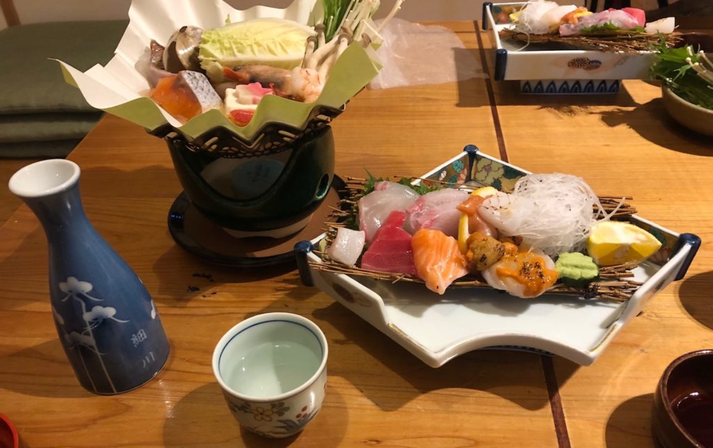 寿司・割烹ほそ川さんのディナー