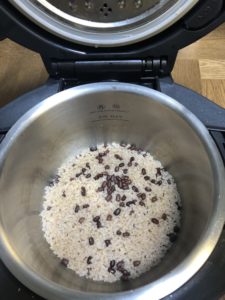 小豆玄米をご飯を炊くで炊飯
